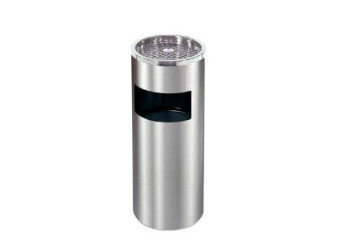 Stainless Steel Ashtray + Trash Bin - Round - 60 x 20.5 CM - 17 Ltr