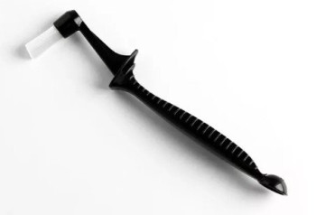 Espresso Machine Cleaning Brush plastic black handle with spoon