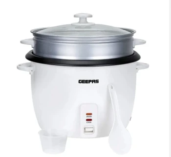 Geepas - Automatic Non-stick Rice Cooker - Tempered glass lid -1000 W  - 2.8 ltrs