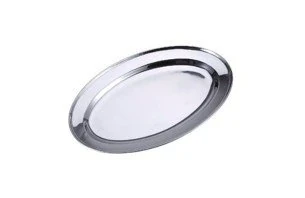 Stainless Steel Oval Shape Tray -20 Cm