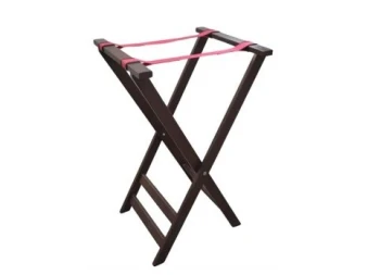 Folding Wooden Tray Stand 32 Inc - Mahogany