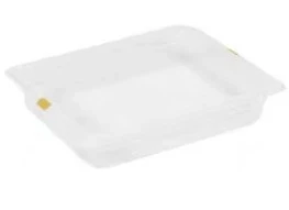 RUBBER PLAST - PP White GN Container 1/2 x 6.5 Cm Deep with Lid