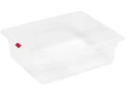RUBBER PLAST - PP White GN Container 1/2 x 10 Cm Deep with Lid