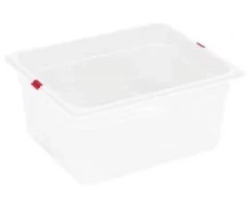 RUBBER PLAST - PP White GN Container 1/2 x 15 Cm Deep with Lid