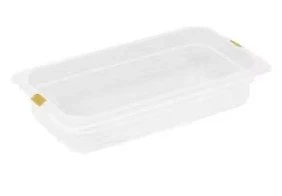 RUBBER PLAST - PP White GN Container 1/3 x 6.5 Cm Deep with Lid