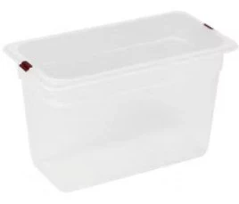 RUBBER PLAST - PP White GN Container 1/3 x 20 Cm Deep with Lid