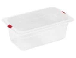 RUBBER PLAST - PP White GN Container 1/4 x 10 Cm Deep with Lid