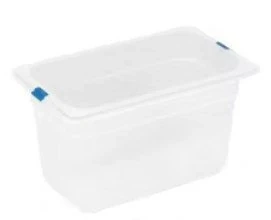 RUBBER PLAST - PP White GN Container 1/4 x 15 Cm Deep with Lid