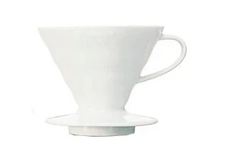 V60 Ceramic Coffee Dripper, Size 02, White