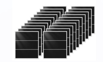 Name Tags for Office Warehouse Business - Black Rectangle Stickers 4 x 2 Inch - 60 PCS