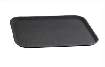 Non-Slip Serving Tray - Rectangular - 40 x 55 Cm - Black