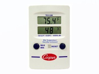 Cooper-Atkins Digital Mini Temperature/Humidity Dual-Display Wall Thermometer