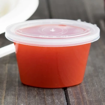 Newspring YE501 ELLIPSO 1 oz. Oval Souffle / Portion Cup with Lid - 1,000/Case