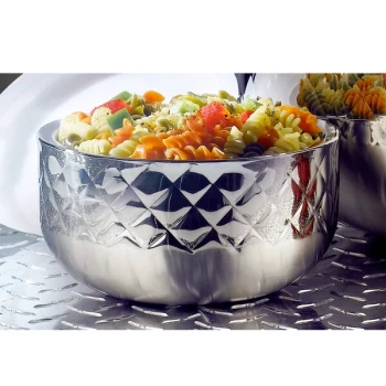 Bon Chef 9317DI Diamond Collection Cold Wave 0.75 Qt. Triple Wall Bowl with Cover