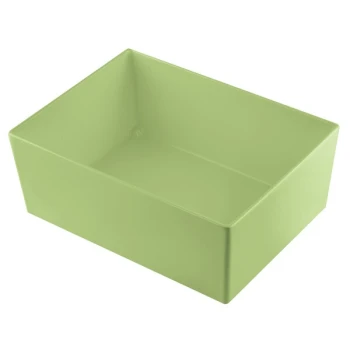 TableCraft CW5006MM Simple Solutions 1/2 Size 8 Qt. Modern Mint Cast Aluminum Deep Straight Sided Bowl - 5" Deep
