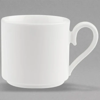 Villeroy & Boch 16-3272-1451 Stella Hotel 3.3 oz. White Bone Porcelain Stackable Cup - 6/Case