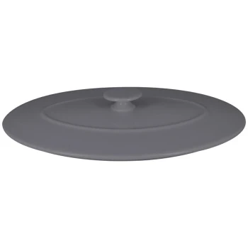 RAK Porcelain Chef's Fusion 10 1/4" Stone Gray Oval Porcelain Lid - 3/Case