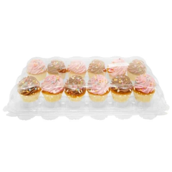 Inno-Pak 24 Compartment Clear High Dome Cupcake Container - 10/Pack