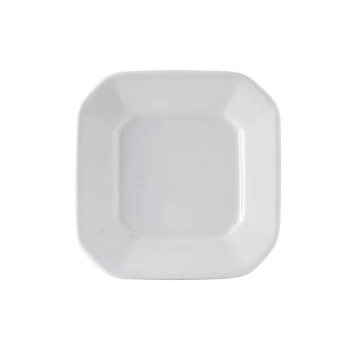 Tuxton BPH-070E 7" Porcelain White Octagon China Plate - 12/Case
