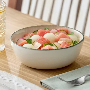 Acopa Cape 12 oz. Round Abyss Gray Porcelain Bowl - 12/Case