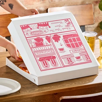 Choice 16" x 16" x 2" Clay Coated Customizable Pizza Box - 100/Bundle
