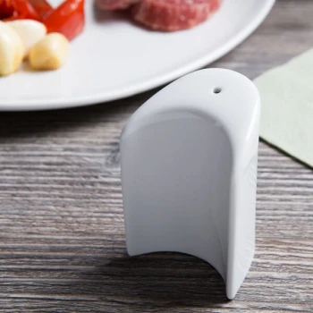 Tuxton GZP-732 TuxTrendz 2.875 oz. Porcelain White China Salt Shaker - 12/Case