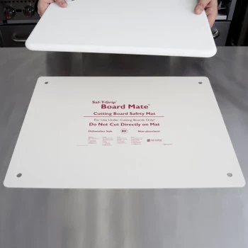 San Jamar CBM1622 Saf-T-Grip® Board-Mate 22" x 16" White Cutting Board Mat