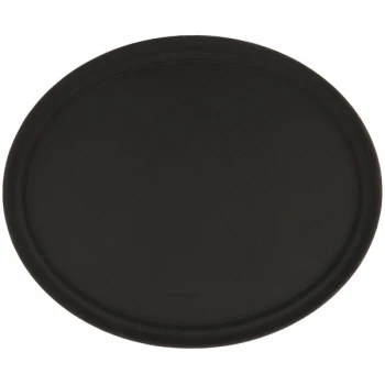 GET NS-2700-BK 27" x 22" Black Oval Fiberglass Non-Skid Serving Tray