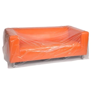 Lavex 152" x 45" 3 Mil LDPE Clear Furniture Bag on a Roll - 35/Roll