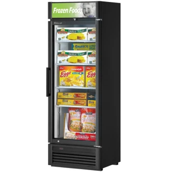Turbo Air Super Deluxe TGF-15SD-N-B 26 3/8" Black Swing Door Freezer with LED Advertising Panel