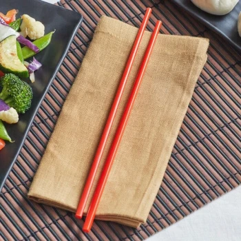 Emperor's Select 10 3/4" Red Melamine Chopsticks Set - 10/Pack