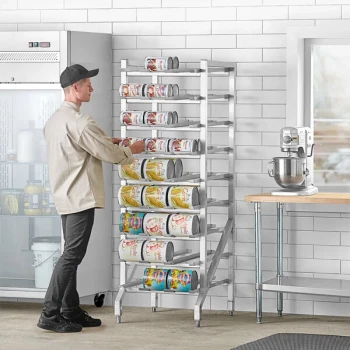 Regency Full Size Stationary Aluminum Can Rack for #10 and #5 Cans