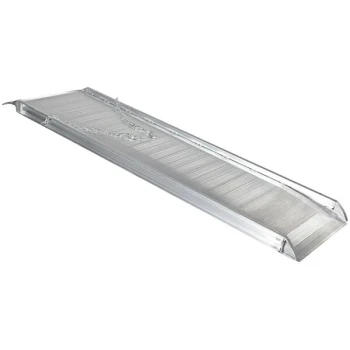 Vestil 84" x 28" Silver Aluminum Overlapping Walk Ramp AWR-28-7A - 2,800 lb. Capacity