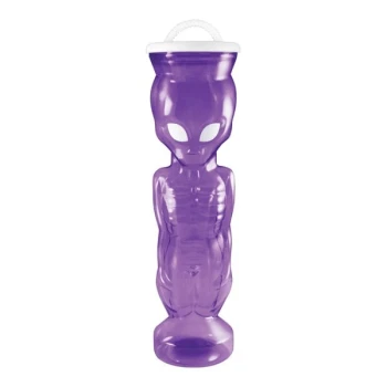 28 oz. Purple Alien Bottle with Lid and Straw - 36/Case