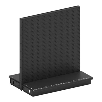 Lozier 48" x 38" x 84" Black Steel Double-Sided Island Pegboard Add-On Gondola Merchandiser