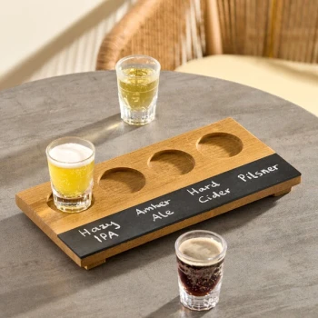 Cal-Mil Madera Natural Flight Tray with Write-On Surface