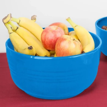 TableCraft CW3180SBL 6.75 Qt. Sky Blue Cast Aluminum Fruit Bowl