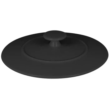 RAK Porcelain Chef's Fusion 6 3/8" x 1 1/8" Volcano Black Porcelain Cocotte Lid - 6/Case