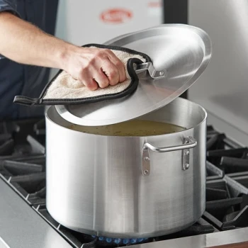 Choice 14 Qt. Aluminum Sauce Pot with Cover