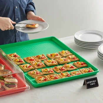 Choice 18" x 26" Green Bakery Display / Market Tray - 6/Case