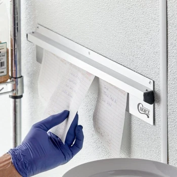 Choice 18" x 3 1/2" Aluminum Wall-Mounted Ticket Holder