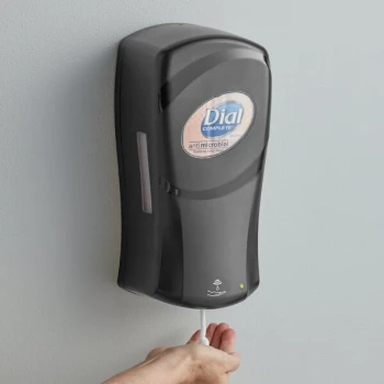 Dial DIA16626 FIT Universal Touch-Free 1 Liter Slate Hand Soap / Hand Sanitizer Dispenser
