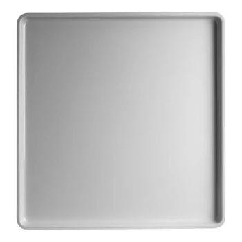 Creations Nu from Steelite International 10 1/2" x 10" Rectangular Gray Melamine Bento Box Lid - 12/Case