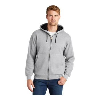 CornerStone CS620 Unisex Customizable Athletic Heather Heavy Weight Full-Zip Hooded Sweatshirt with Thermal Lining - Small