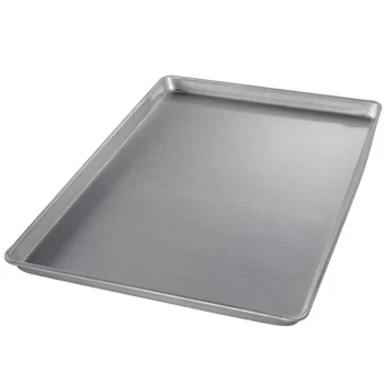 Chicago Metallic 41555 Full Size 22 Gauge Glazed 17 11/16 inch x 25 11/16 inch Wire in Rim Aluminized Steel Sheet / Bun Pan