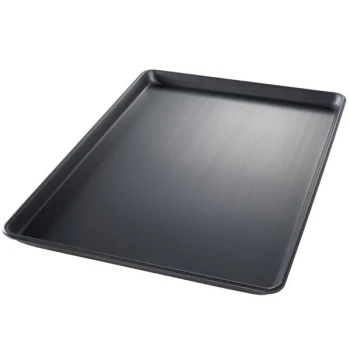 Chicago Metallic 44694 BAKALON Full Size 16 Gauge Glazed 17 7/8 inch x 25 13/16 inch Wire in Rim Aluminum Sheet / Bun Pan