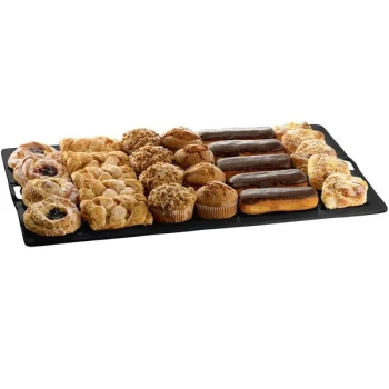 TableCraft CW20190BK 20" x 32" Black Rectangular Platter