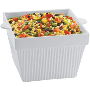 TableCraft CW1490GY 6.5 Qt. Gray Cast Aluminum Square Bowl