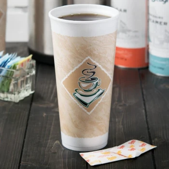Dart 24X16G ThermoGlaze 24 oz. Cafe G Espresso Foam Cup - 20/Pack