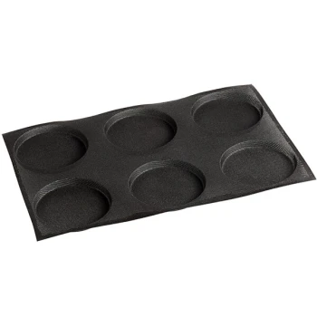 Sasa Demarle Flexipan Air® SF-1548 Silicone 6 Compartment Bread Mold - 5 15/16" x 5 15/16" x 9/16" Cavities